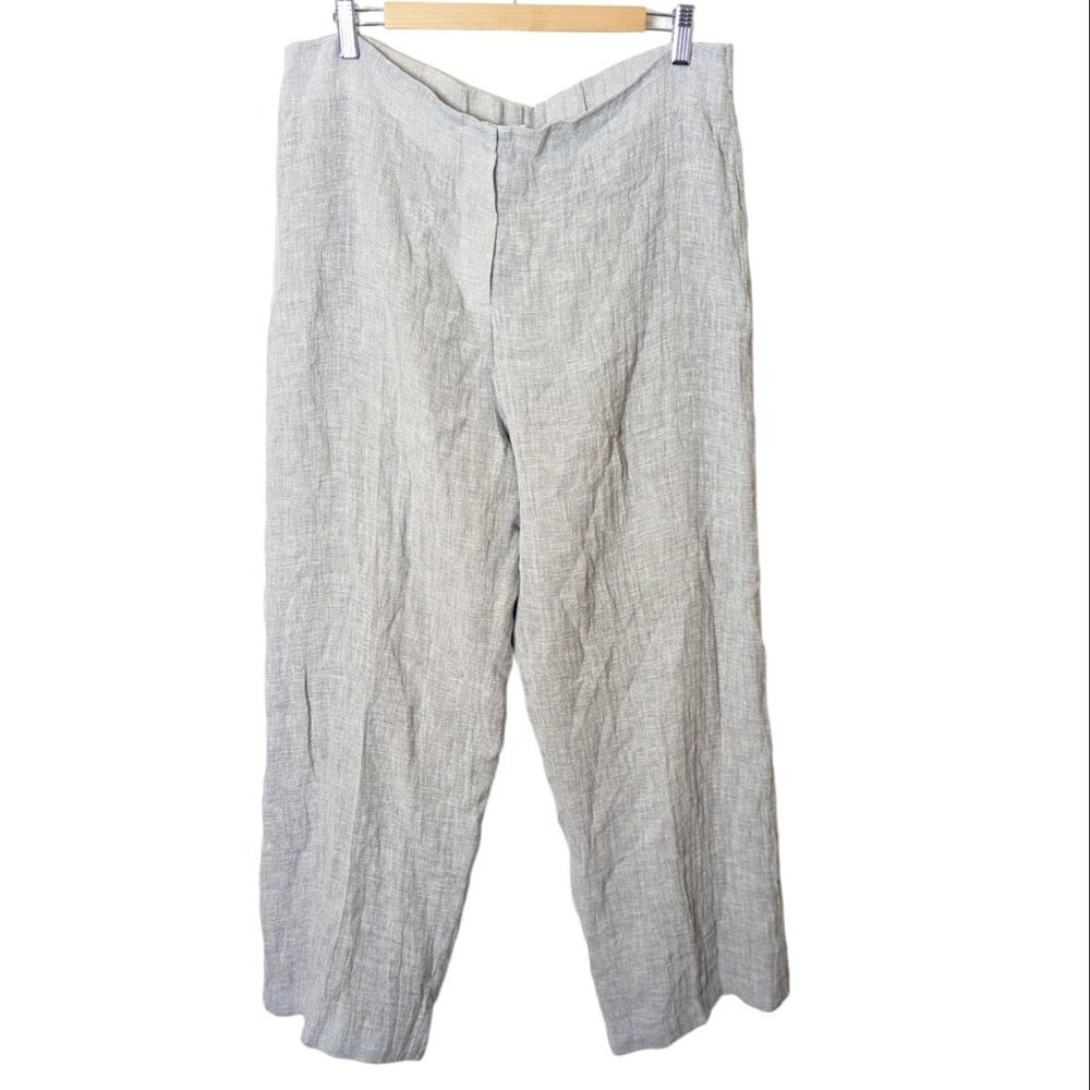 Crea Concept Linen Pants Lagenlook Boho‎ Minimalist Wide Leg XL Coastal Cowgirl